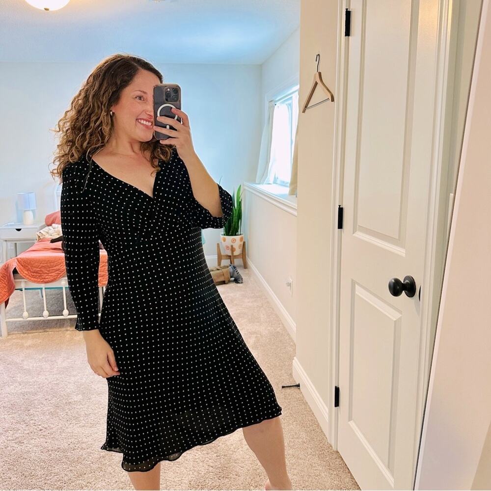 Deadstock Vintage Donna Ricco Polka Dot MIDI Dress 12